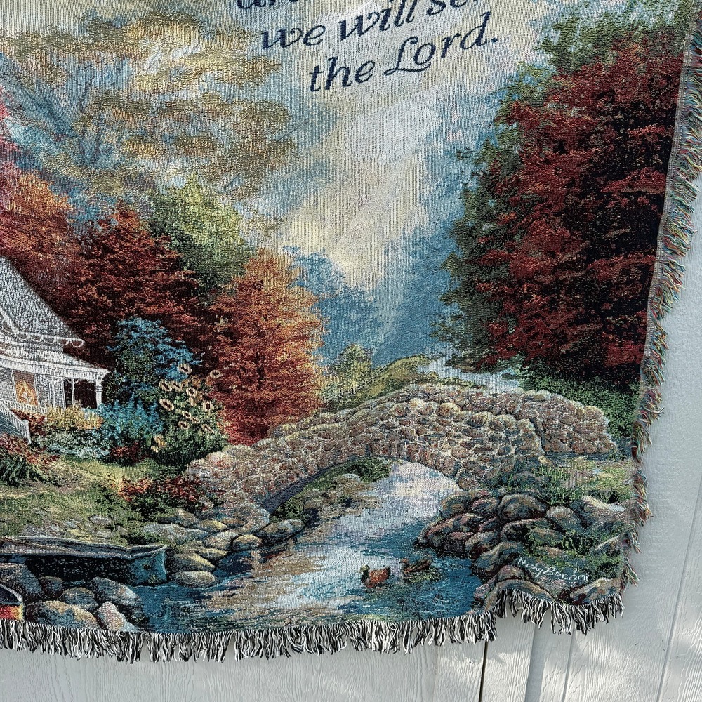As For Me And My House We Will Serve The Lord Tapestry Throw 51x68 Nicky Boehme - Picture 3 of 12